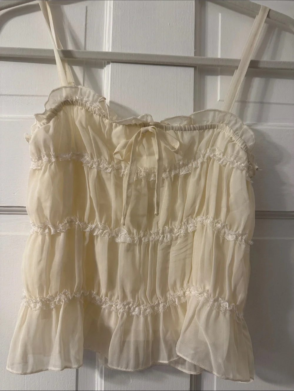 Women's Cream Ruffled Set - Picture 2 of 5